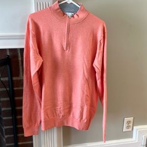 Peter Millar men’s quarter zip in sun washed.